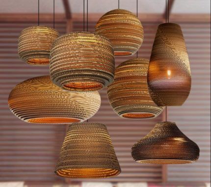 Various shapes of lampshades