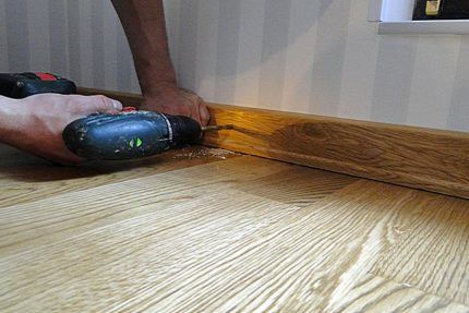 Installation of skirting boards