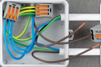 Terminal connection of VVG cable