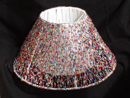 Beaded lampshade