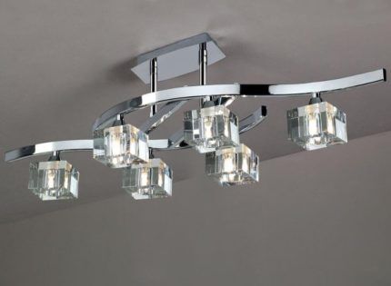 Chandelier with the right shades for a suspended ceiling