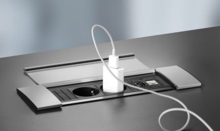 Built-in sockets with cover