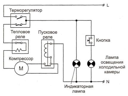 Refrigerator electrical circuit