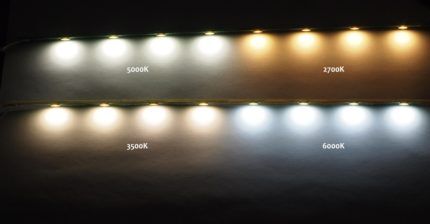 Comparison of warm and cold light