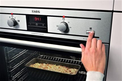 Oven control panel