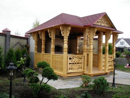 Carved gazebo