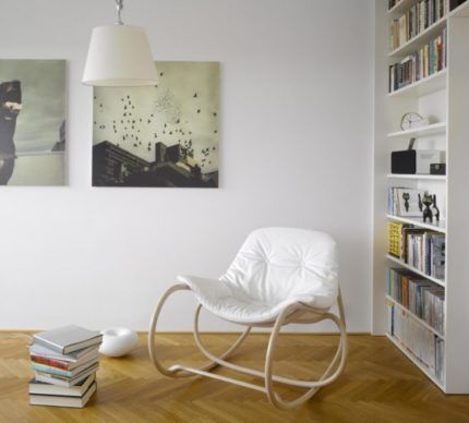 Rocking chair in the interior