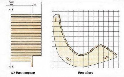 Drawing of a wooden chair