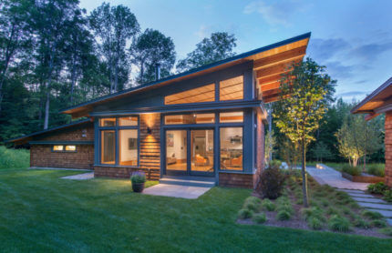 Shed roof in a private house