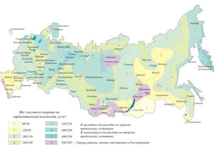 Regional average annual load map