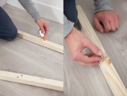 Preparing holes and installing dowels