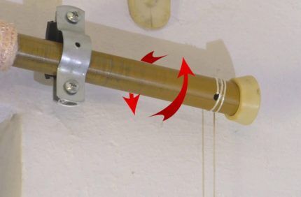 Shaft rotation using a cord