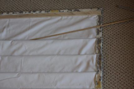 The reverse side of the curtain