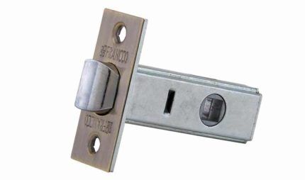 Latch with metal tongue