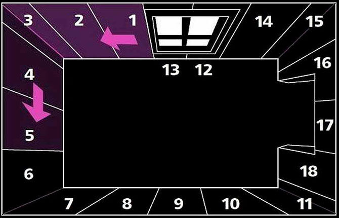 Sequence of wallpapering strips