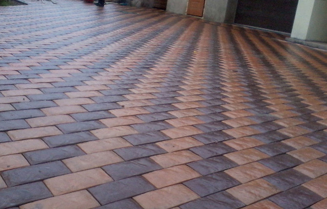 Paving slabs English cobblestones