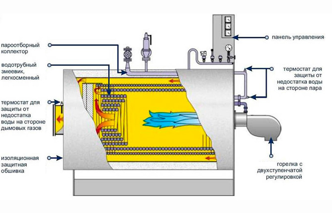 Coil steam boiler