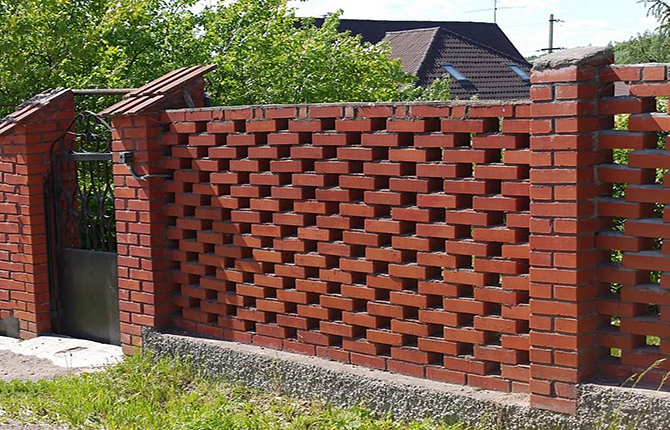 Brick fence