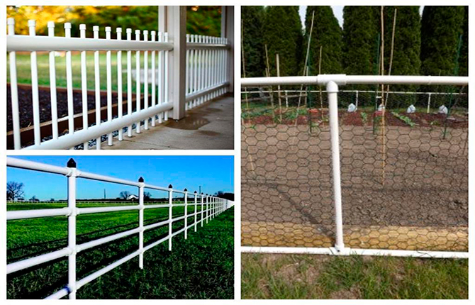 PVC pipe fence