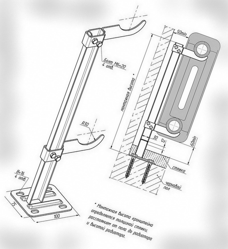 Floor brackets