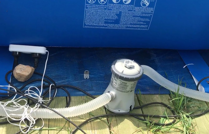 Heating the pool with a gas water heater