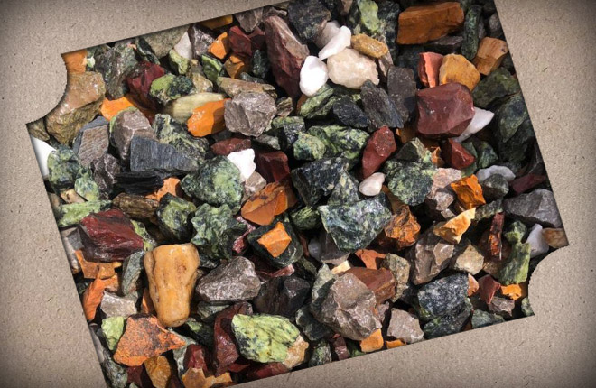 Crushed stone Mix multi-colored