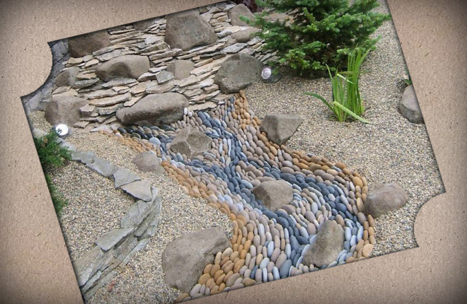 How to make a beautiful dry stream at your dacha with your own hands: ideas, step-by-step instructions, photos