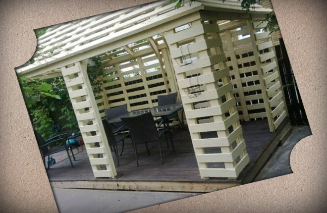 Gazebo made of pallets