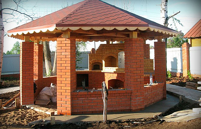 DIY brick gazebo