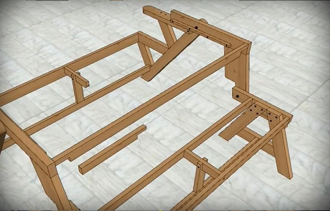 How to make a transforming bench with your own hands: diagrams, drawings, step-by-step instructions