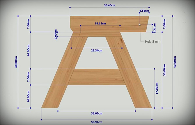 So bauen Sie mit Ihren eigenen Händen eine verwandelnde Bank: Diagramme, Zeichnungen, Schritt-für-Schritt-Anleitungen