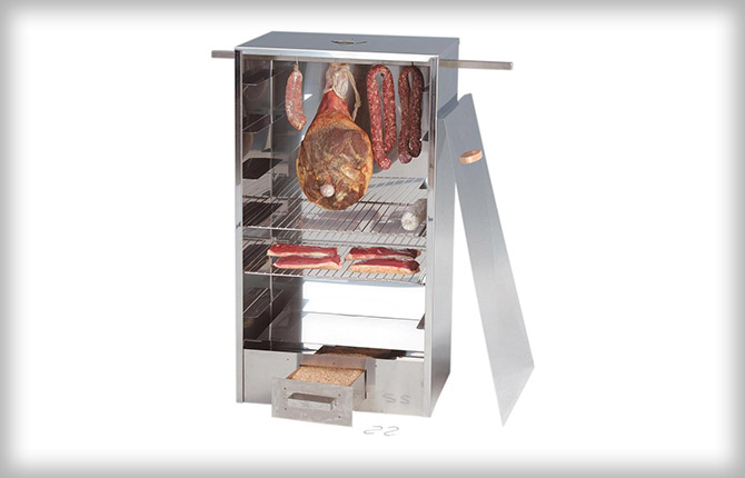 Sausage smoking cabinet