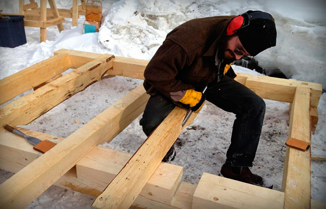 Winter chicken coop frame