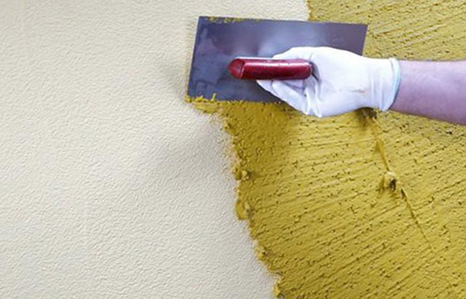 Correct application of decorative bark beetle plaster: steps, step-by-step instructions